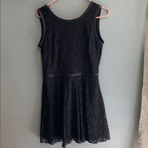 Black lace accent dress